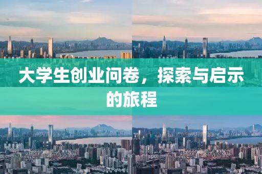 大学生创业问卷，探索与启示的旅程