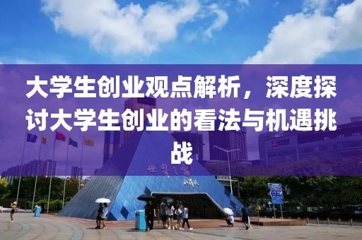 大学生创业观点解析，深度探讨大学生创业的看法与机遇挑战