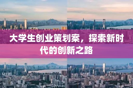 大学生创业策划案，探索新时代的创新之路