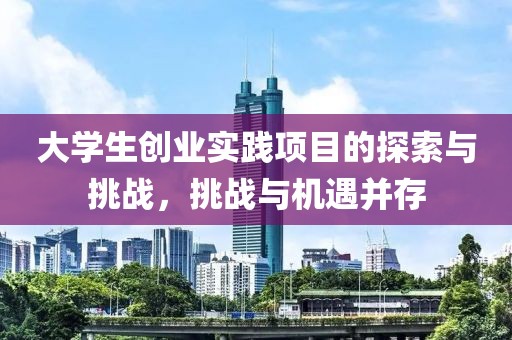 大学生创业实践项目的探索与挑战，挑战与机遇并存