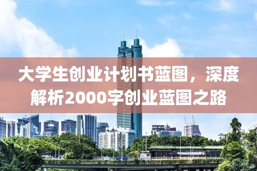 大学生创业计划书蓝图，深度解析2000字创业蓝图之路