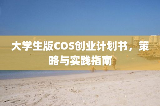 大学生版COS创业计划书，策略与实践指南