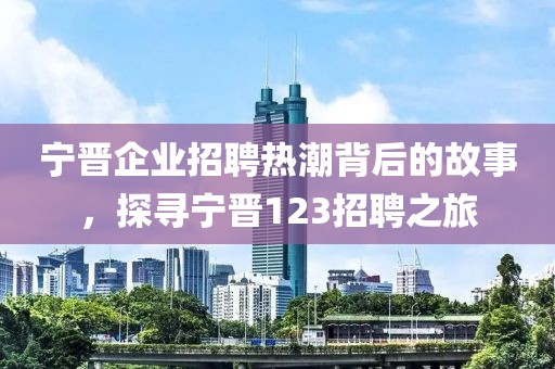 宁晋企业招聘热潮背后的故事，探寻宁晋123招聘之旅