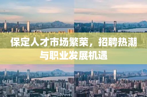 保定人才市场繁荣，招聘热潮与职业发展机遇