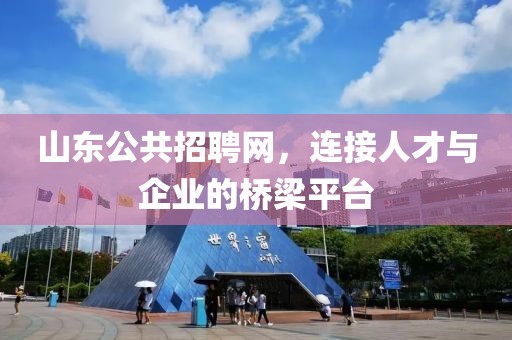 山东公共招聘网，连接人才与企业的桥梁平台