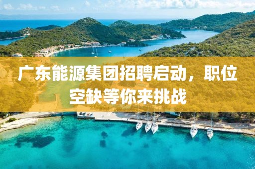 广东能源集团招聘启动，职位空缺等你来挑战