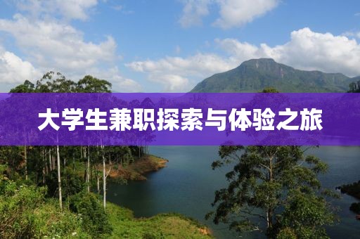 大学生兼职探索与体验之旅