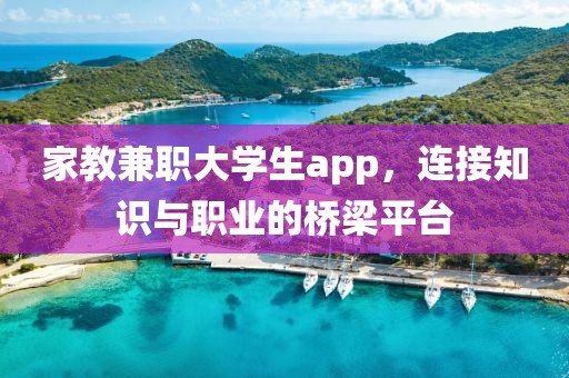 家教兼职大学生app，连接知识与职业的桥梁平台