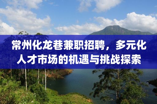 常州化龙巷兼职招聘，多元化人才市场的机遇与挑战探索