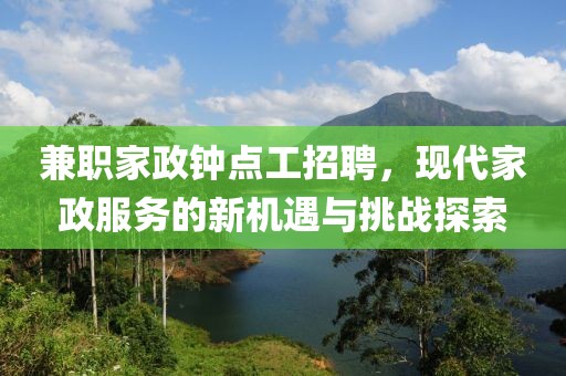 兼职家政钟点工招聘，现代家政服务的新机遇与挑战探索