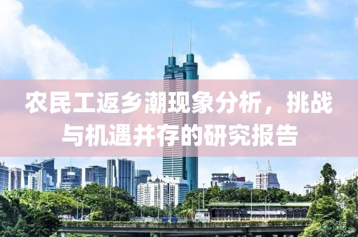 农民工返乡潮现象分析，挑战与机遇并存的研究报告