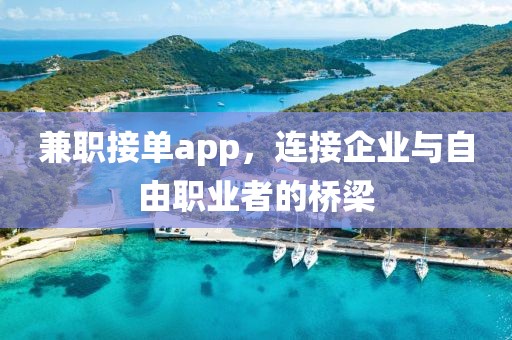 兼职接单app，连接企业与自由职业者的桥梁