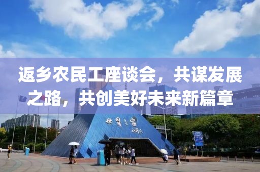 返乡农民工座谈会，共谋发展之路，共创美好未来新篇章